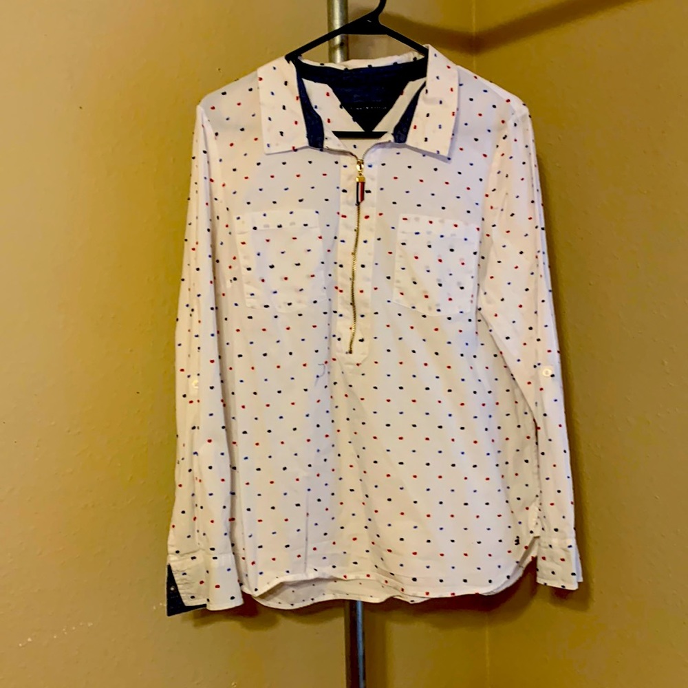 Tommy Hilfiger long sleeve ( with roll up tabs) blouse